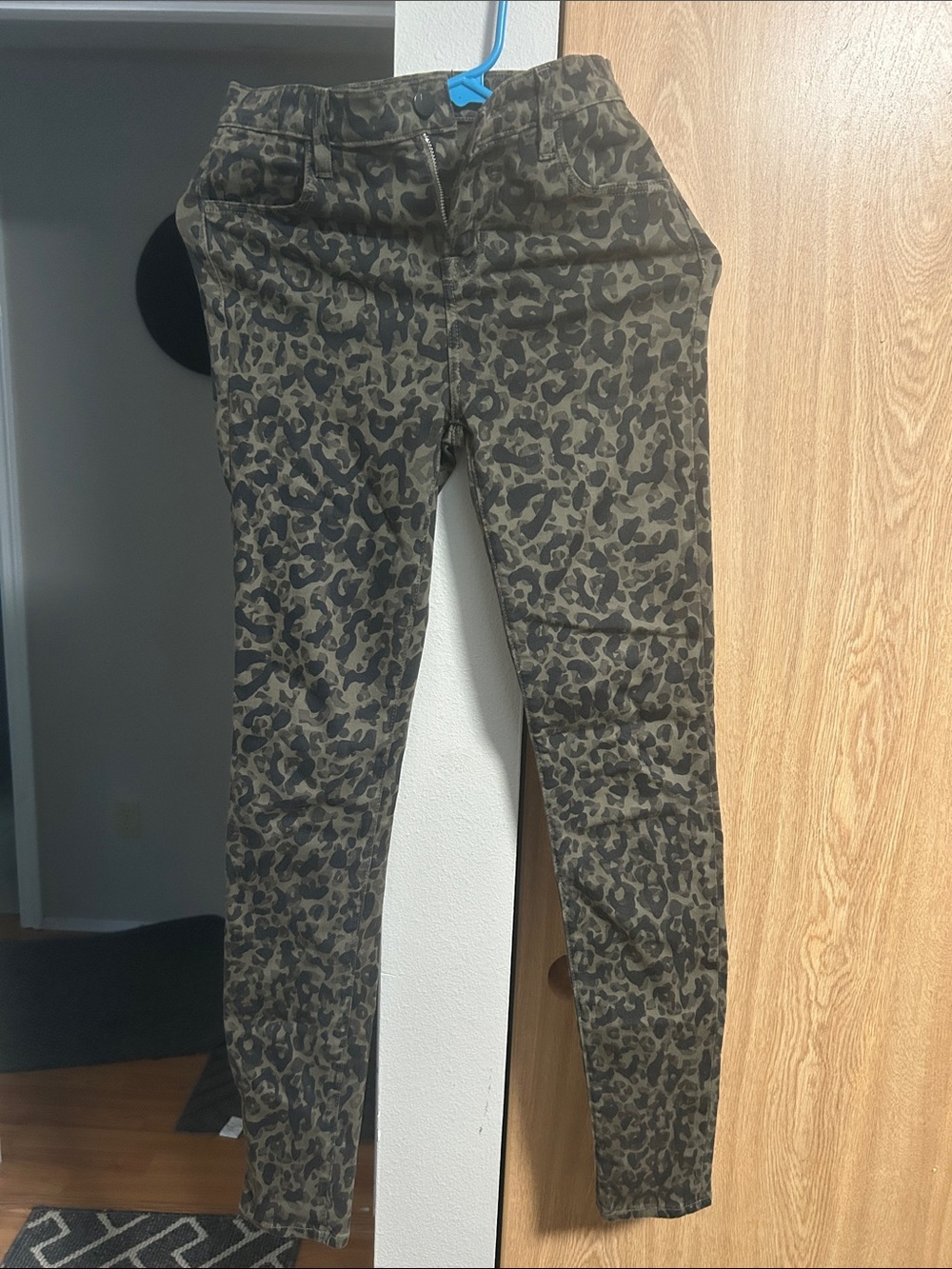 J Brand Olive Cargo Pants with Camo Waist Trim